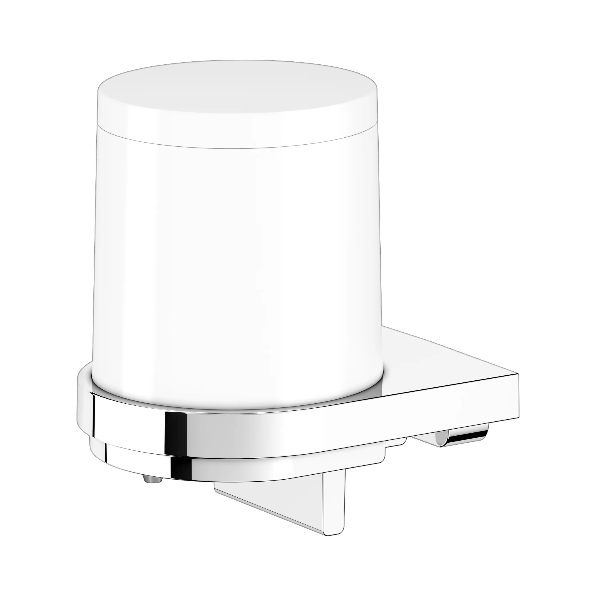 Collection Moll Lotionspender mit Halter und Pumpe verchromt/weiß Collection Moll Lotionspender mit Halter und Pumpe verchromt/weiß