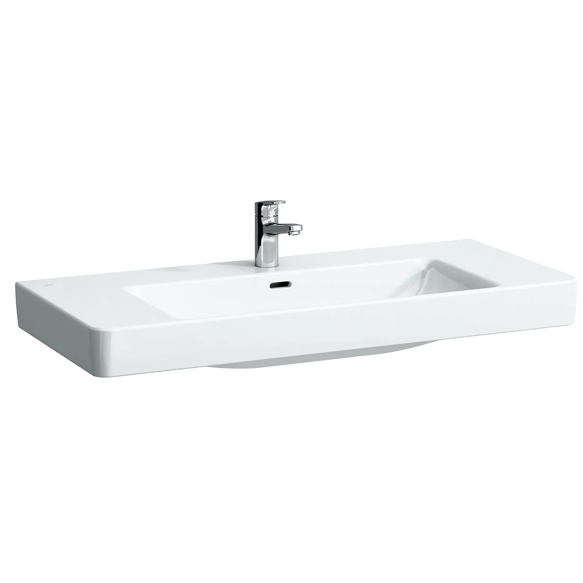 Aufsatzwaschtisch PRO S 460x1050x175 1 Hahnloch mit Überlauf weiß Aufsatzwaschtisch PRO S 460x1050x175 1 Hahnloch mit Überlauf weiß