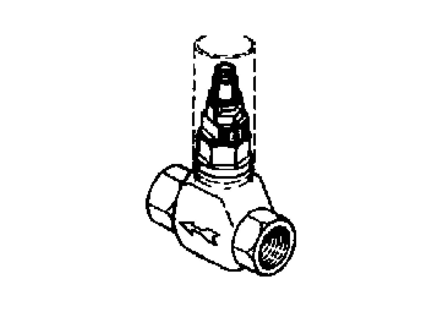 Hansa Oberteil 0225 G1⁄2 DN15 Schwarz