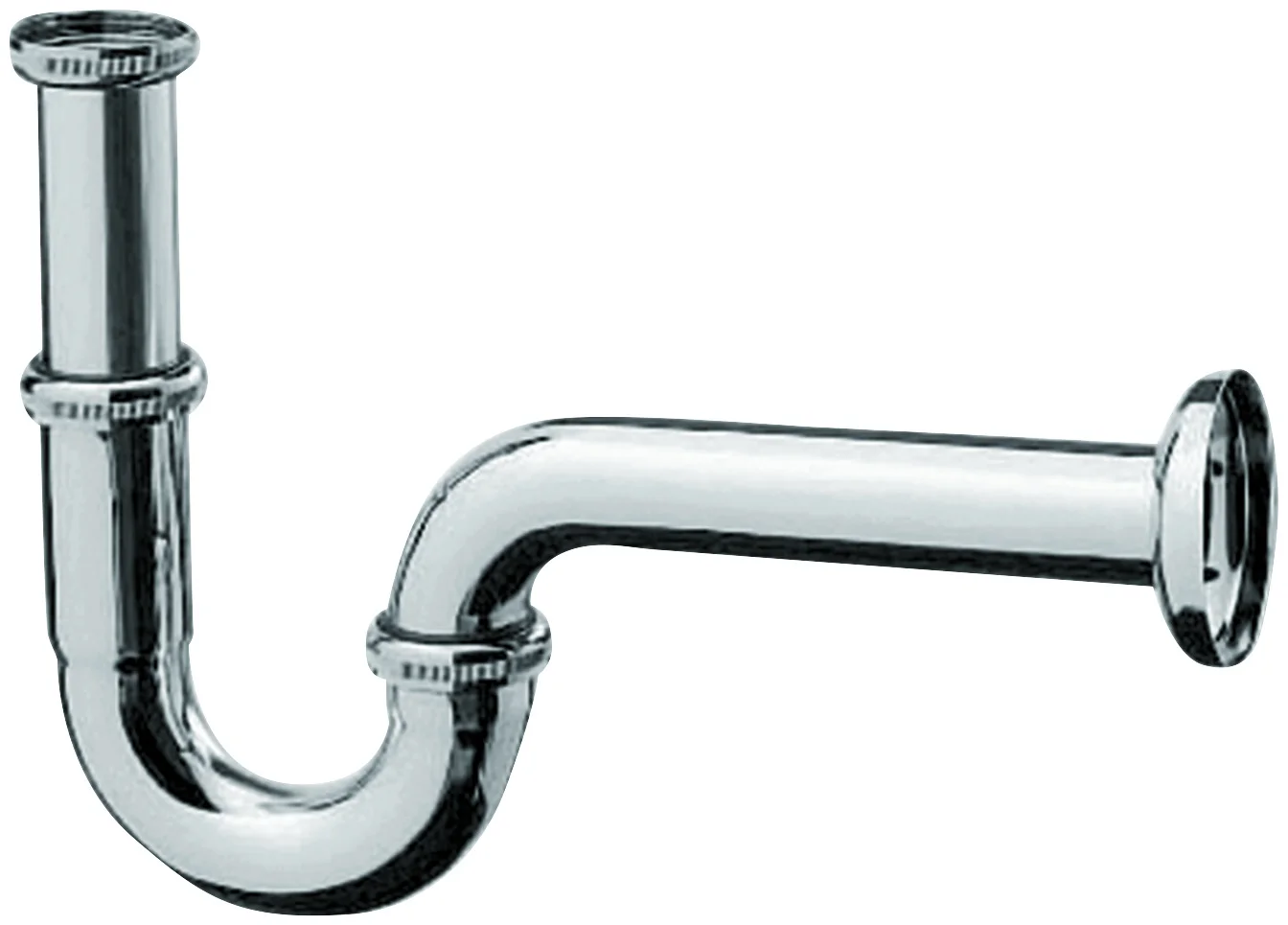 Hansgrohe Röhrensiphon Standardmodell Chrom, Verstellweg 35–85 mm, Wandabstand 220 mm, Stauwasserhöhe 50 mm, Anschluss G 1 1/4 Hansgrohe Röhrensiphon Standardmodell Chrom, Verstellweg 35–85 mm, Wandabstand 220 mm, Stauwasserhöhe 50 mm, Anschluss G 1 1/4