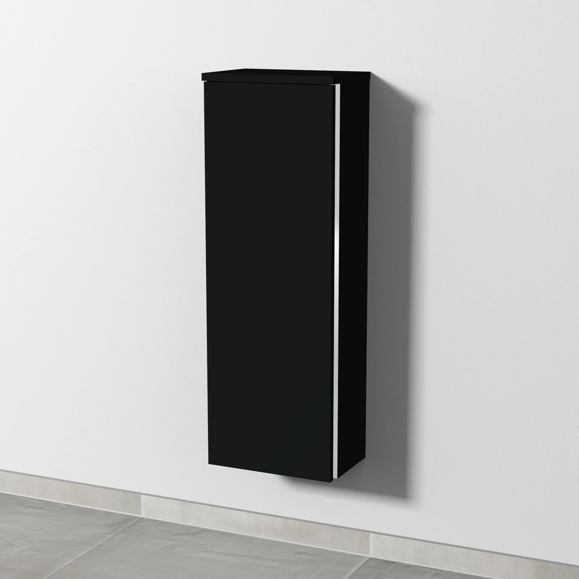 Sanipa Mittelschrank „3way“ 300 × 850 × 197 mm Anschlag links, in Schwarz (matt), Anschlag links