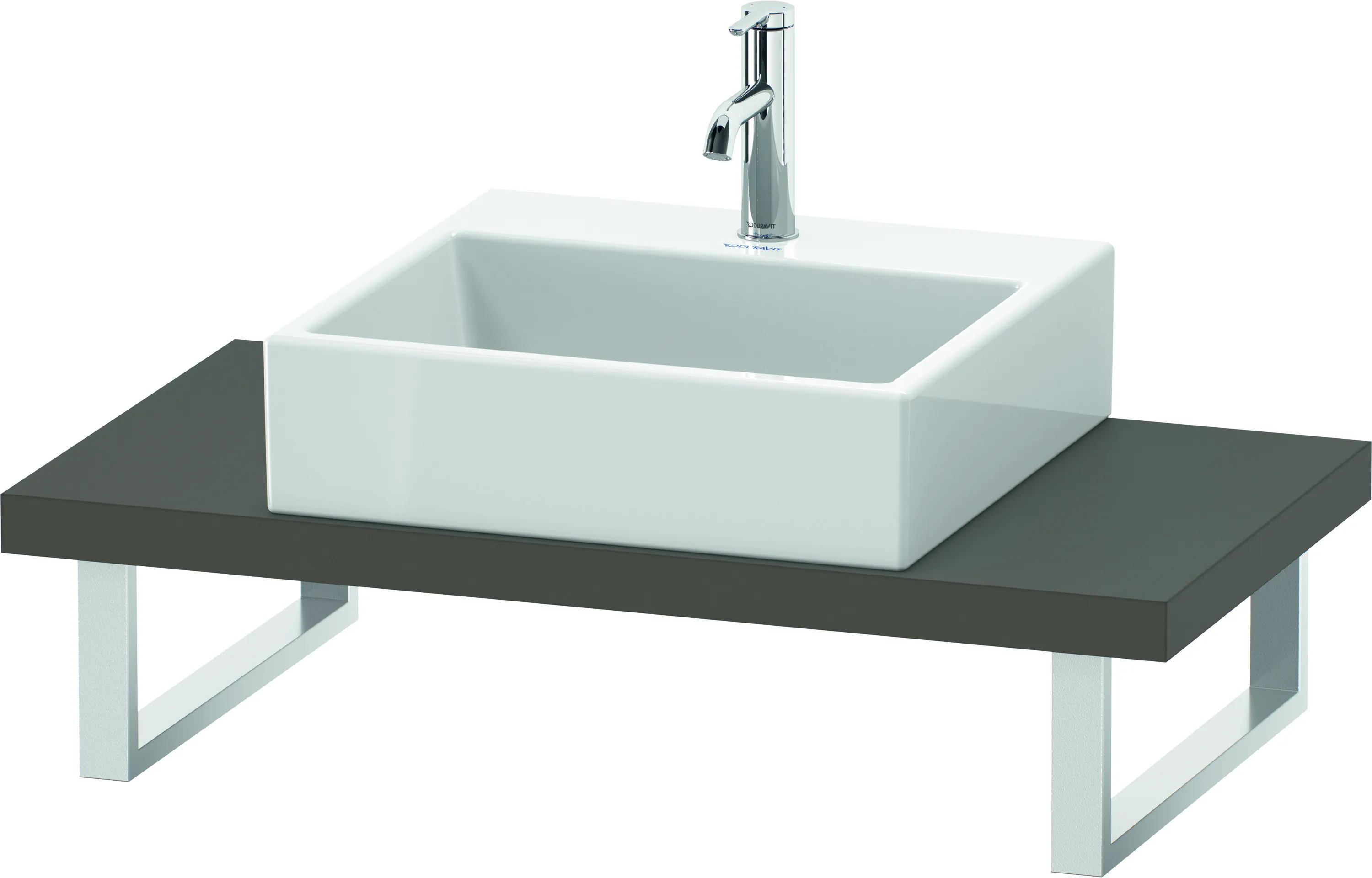 Duravit Konsole „L-Cube“ in Flannel Grey Seidenmatt Duravit Konsole „L-Cube“ in Flannel Grey Seidenmatt