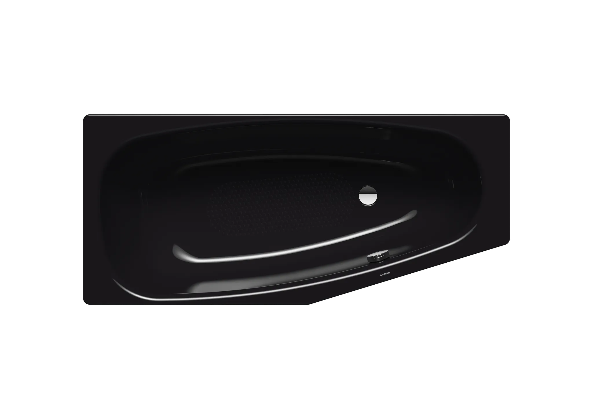 Kaldewei Badewanne „Mini“ trapez fünfeck 157 × 75 cm, ohne Grifflochbohrungen, rechts in schwarz Kaldewei Badewanne „Mini“ trapez fünfeck 157 × 75 cm, ohne Grifflochbohrungen, rechts in schwarz