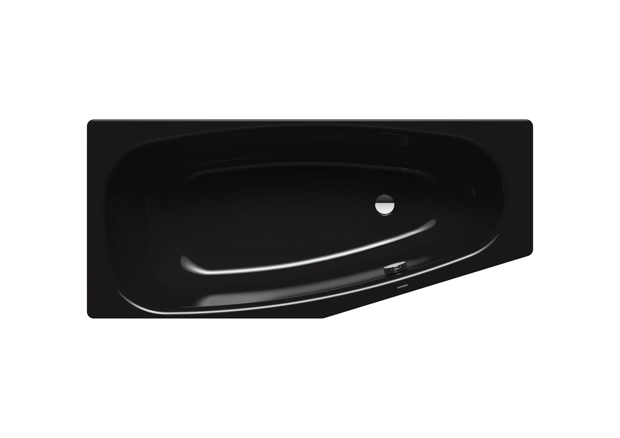 Kaldewei MINI RECHTS Badewanne, schwarz, 1570x750 mm, Vollantislip, seitlicher Ab- und Überlauf Kaldewei MINI RECHTS Badewanne, schwarz, 1570x750 mm, Vollantislip, seitlicher Ab- und Überlauf