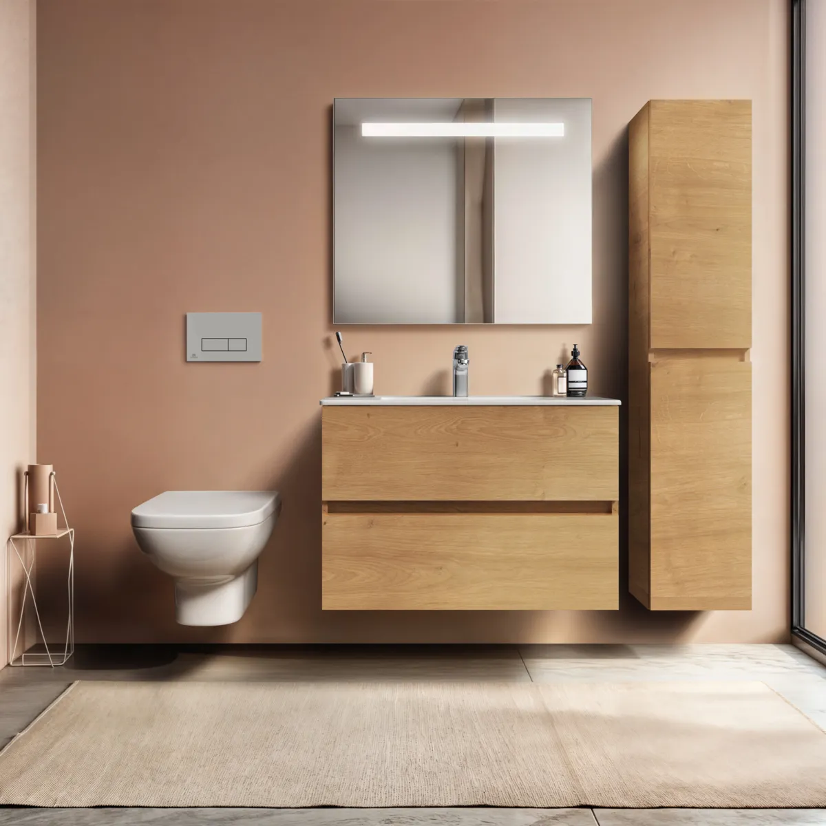 Ideal Standard Waschtischunterschrank „Eurovit+“ 80 × 55 × 44 cm Hamilton Eiche Ideal Standard Waschtischunterschrank „Eurovit+“ 80 × 55 × 44 cm Hamilton Eiche