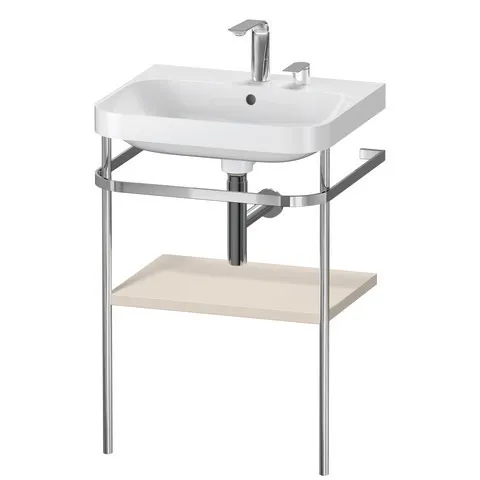 Duravit Waschtischunterschrank c-shaped Set mit Metallkonsole „Happy D.2 Plus“ 57,5 × 85 × 49 cm Duravit Waschtischunterschrank c-shaped Set mit Metallkonsole „Happy D.2 Plus“ 57,5 × 85 × 49 cm