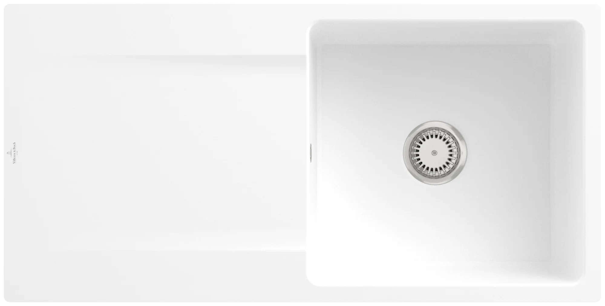 Villeroy & Boch Siluet 60 Flat Spüle 900-1, TitanCeram, Stone White CeramicPlus