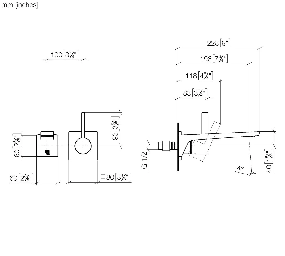 Dornbracht CL.1 Waschtisch-Wand-Einhandbatterie ohne Ablaufgarnitur Chrom Dornbracht CL.1 Waschtisch-Wand-Einhandbatterie ohne Ablaufgarnitur Chrom
