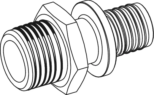 TECEflex Übergangsnippel Dimension 25 × R 3/4", Siliziumbronze