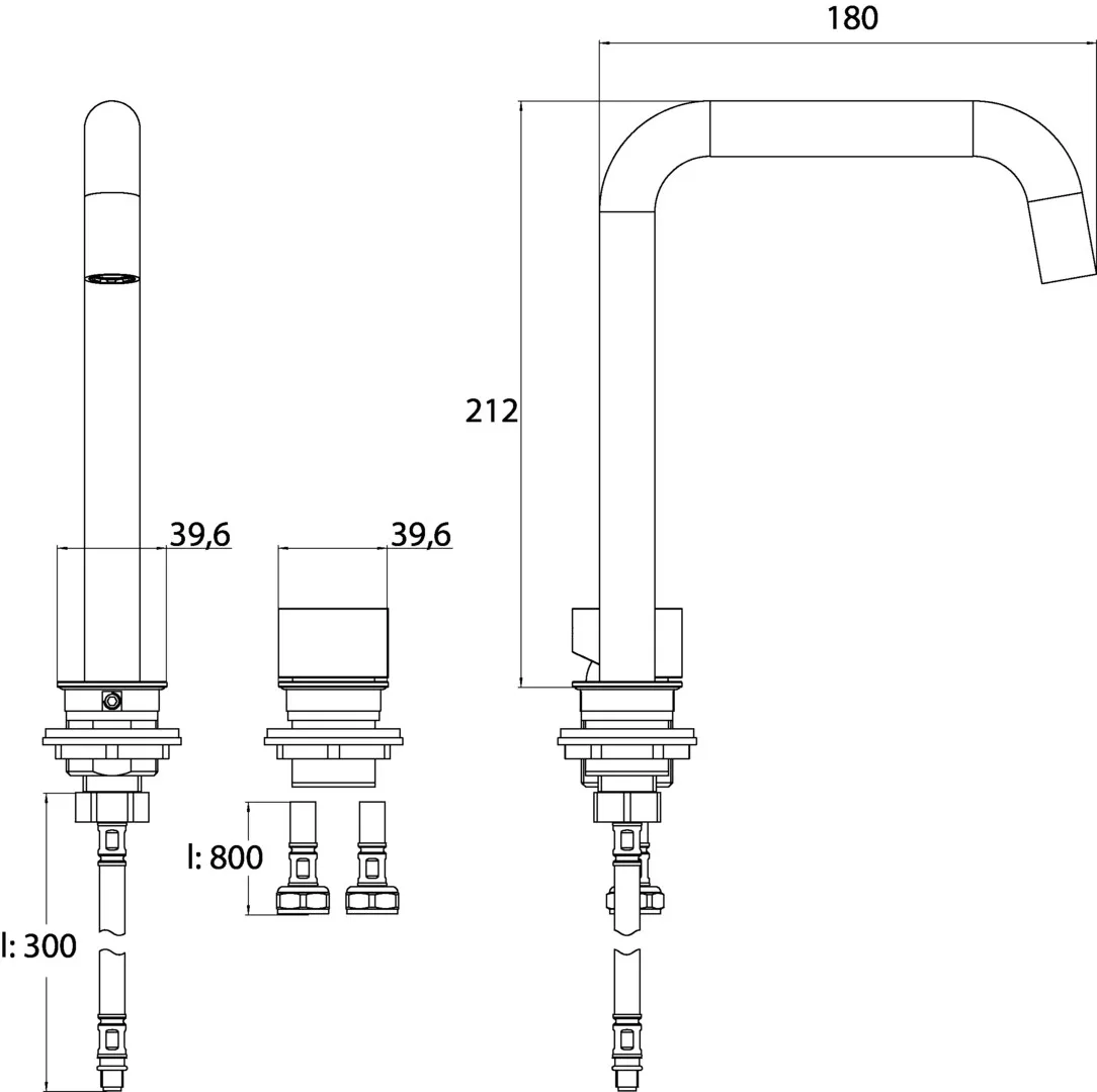 Waschtischarmatur evo, 2-Loch, chrom Waschtischarmatur evo, 2-Loch, chrom