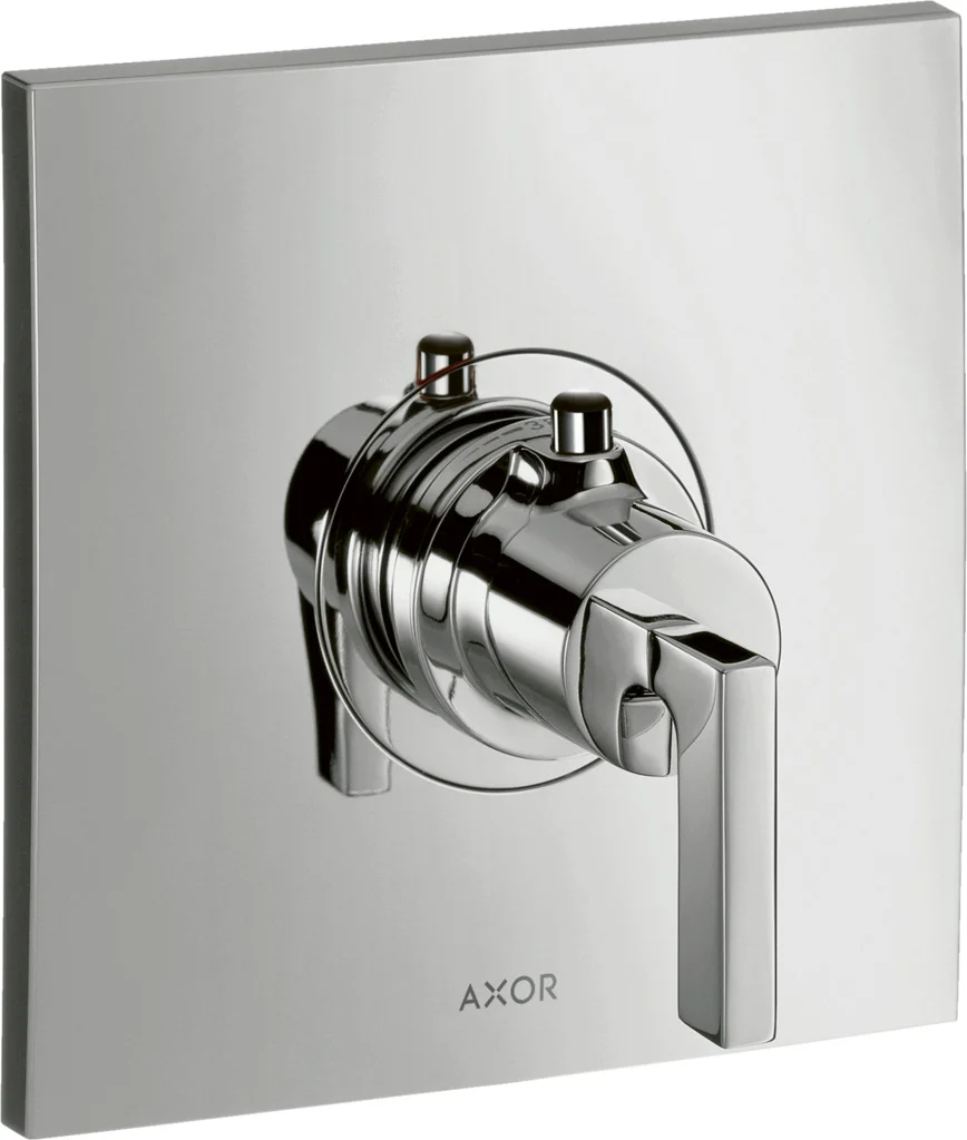 Hansgrohe AXOR Citterio Thermostat Unterputz HighFlow mit Hebelgriff, Chrom, max. Durchfluss 59 l/min, einstellbare Temperaturbegrenzung, Geräuschgruppe II
