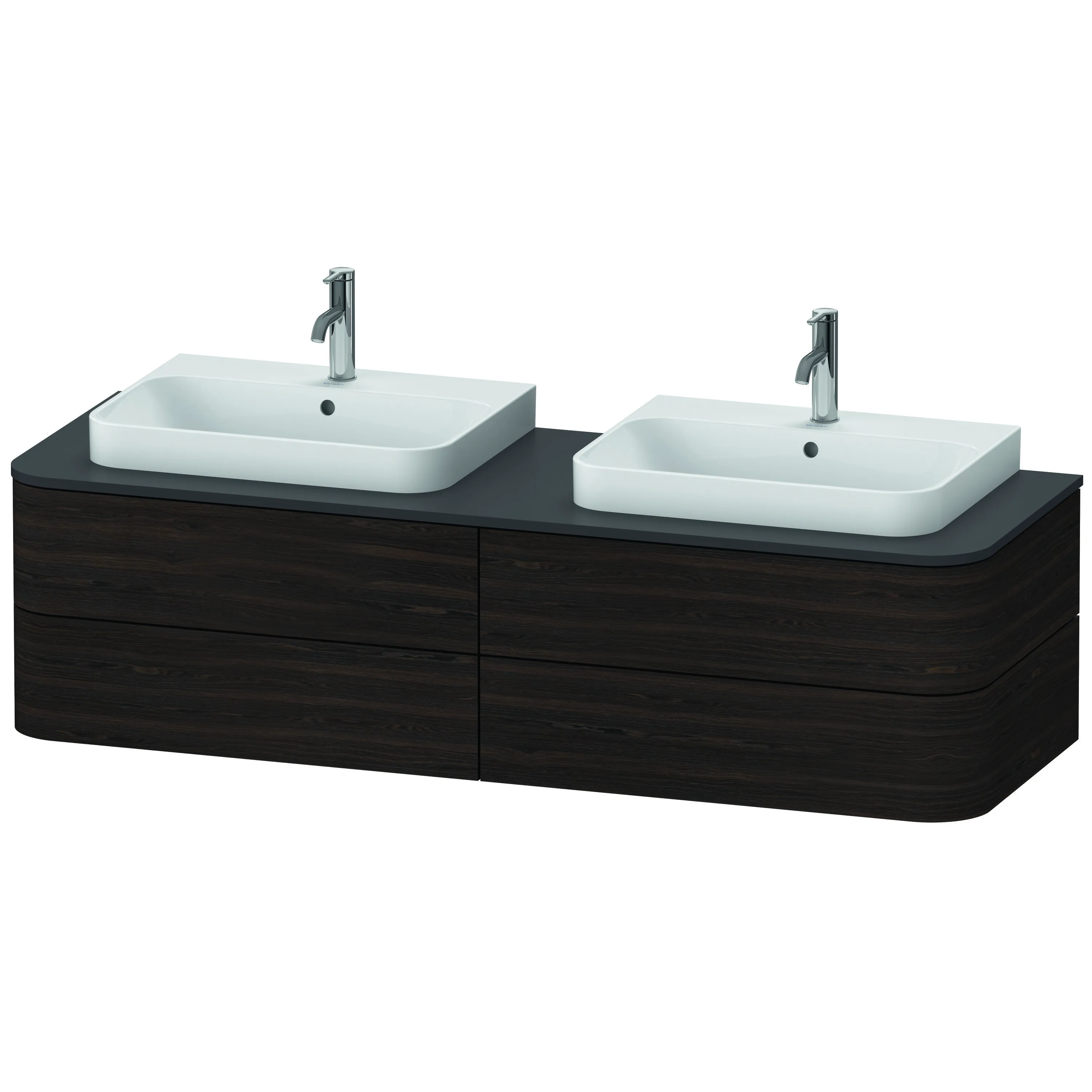 Duravit Waschtischunterschrank wandhängend „Happy D.2 Plus“ Nussbaum gebürstet Duravit Waschtischunterschrank wandhängend „Happy D.2 Plus“ Nussbaum gebürstet