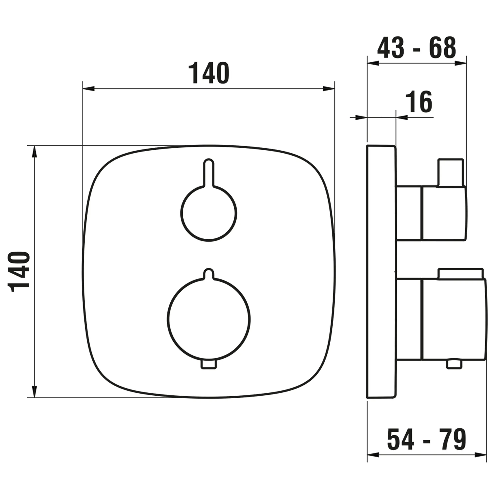 Laufen THERM HF905385 Wannenthermostat, Unterputz, Citytherm, 2-Griff, integrierter Rohrunterbrecher, 2 Mischwasserabgänge, Sicherheitstaste (38°C), 2-Wege-Mengenregulierung, Thermostatische Patrone, Temperaturgriff komplett, Mengengriff komplett chrom Laufen THERM HF905385 Wannenthermostat, Unterputz, Citytherm, 2-Griff, integrierter Rohrunterbrecher, 2 Mischwasserabgänge, Sicherheitstaste (38°C), 2-Wege-Mengenregulierung, Thermostatische Patrone, Temperaturgriff komplett, Mengengriff komplett chrom
