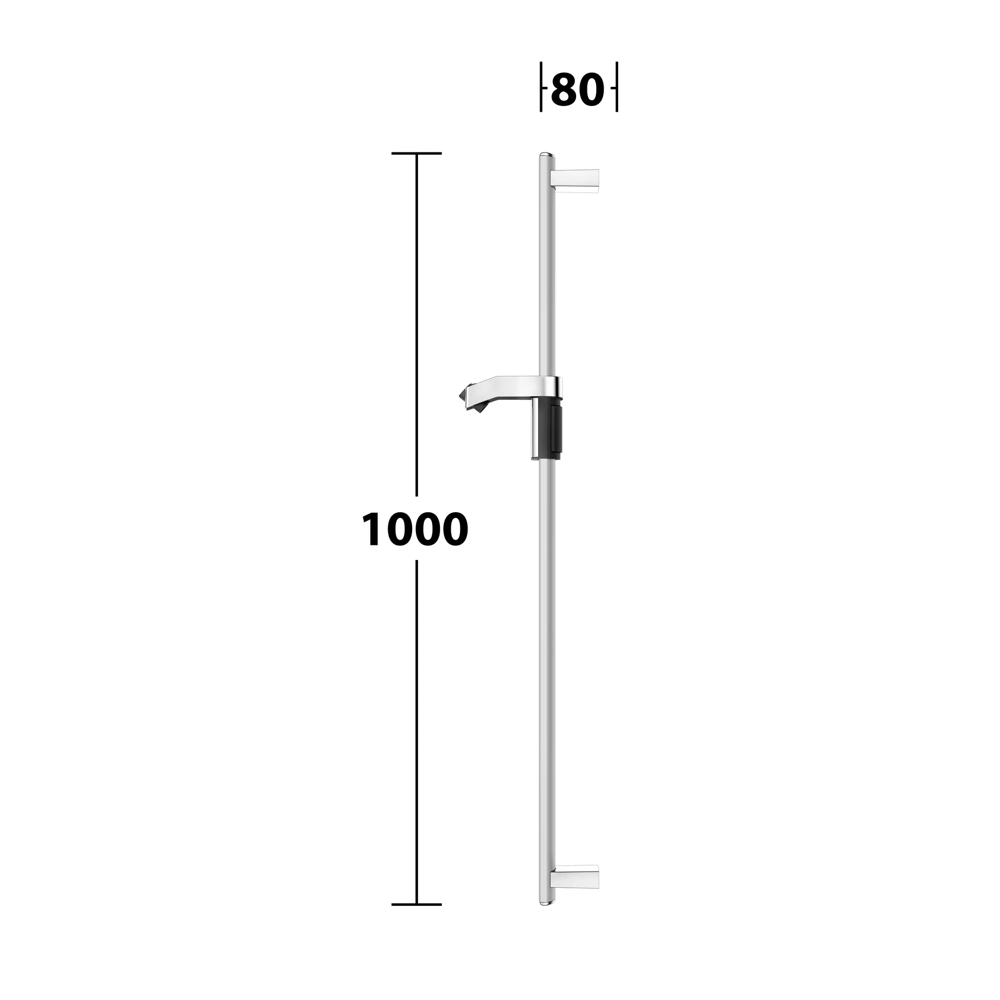 KEUCO AXESS Brausestange 1000 mm silber-eloxiert