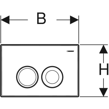 Geberit Betätigungsplatte „Delta25“ (früher Delta21) 24,6 × 16,4 × 3,1 cm in mattchrom Geberit Betätigungsplatte „Delta25“ (früher Delta21) 24,6 × 16,4 × 3,1 cm in mattchrom