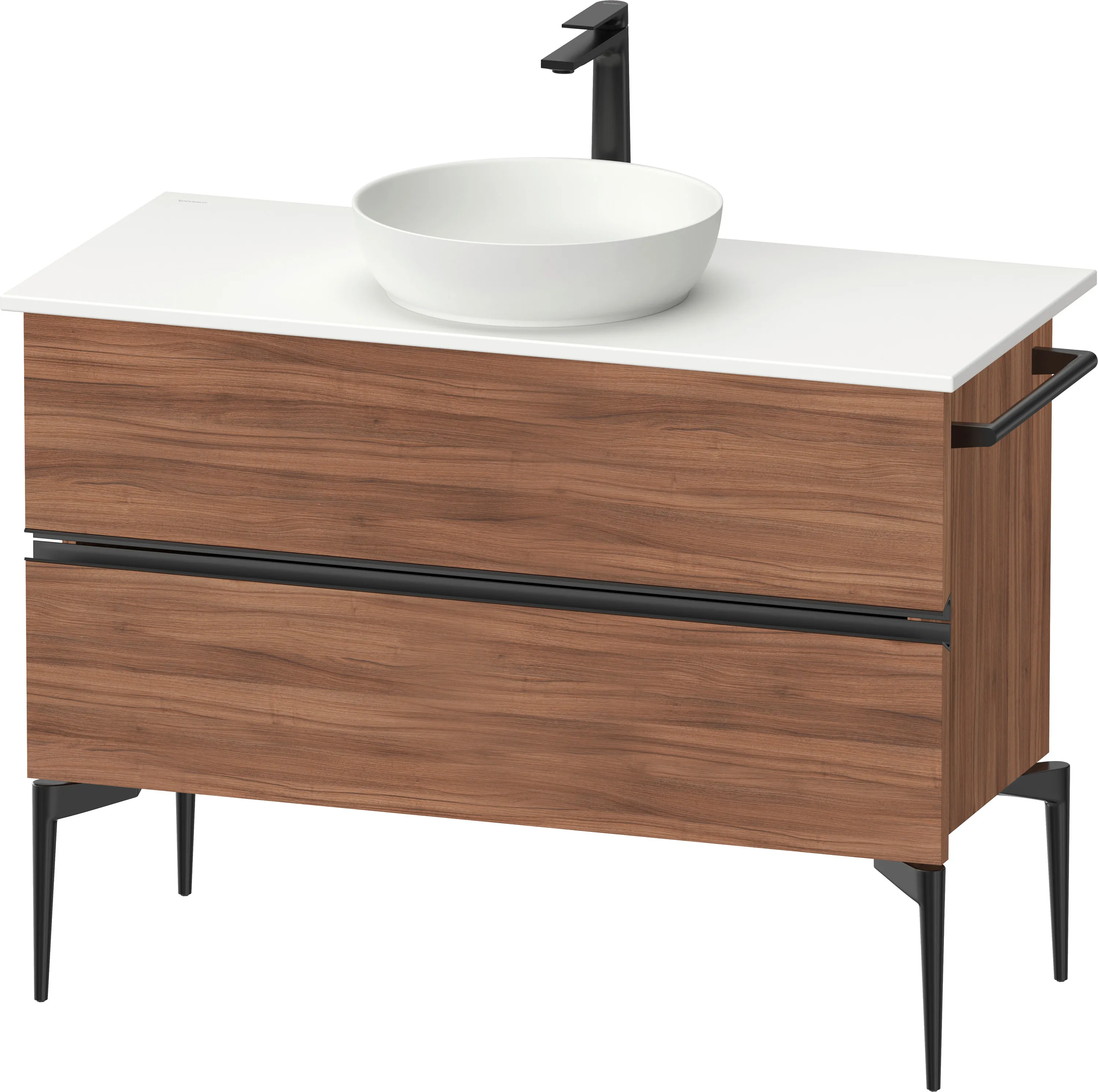 Duravit Waschtischunterschrank „Sivida“ 104,5 × 54,8 × 47,5 cm Nussbaum Natur