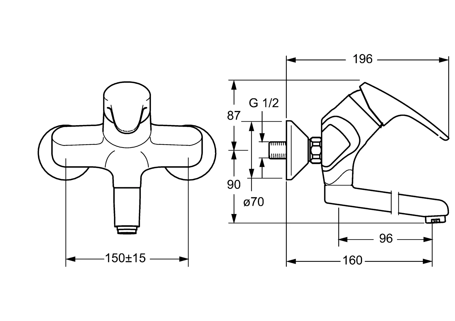 HansaMIX Waschtischarmatur Einhebelmischer HansaMIX 0196 Ausladung 160 mm DN15 Chrom HansaMIX Waschtischarmatur Einhebelmischer HansaMIX 0196 Ausladung 160 mm DN15 Chrom