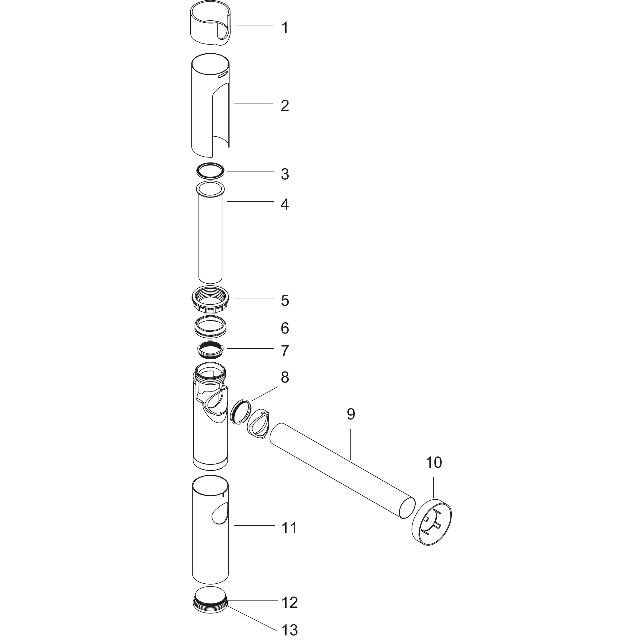 Hansgrohe Sifons, Designsiphon Flowstar, Chrom Hansgrohe Sifons, Designsiphon Flowstar, Chrom