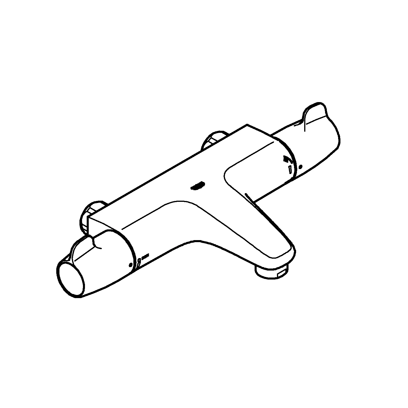 Thermostat-Wannenbatterie Grohtherm Special 34671, Wandmontage, ohne S-Anschlüsse und Abdeckungen, chrom