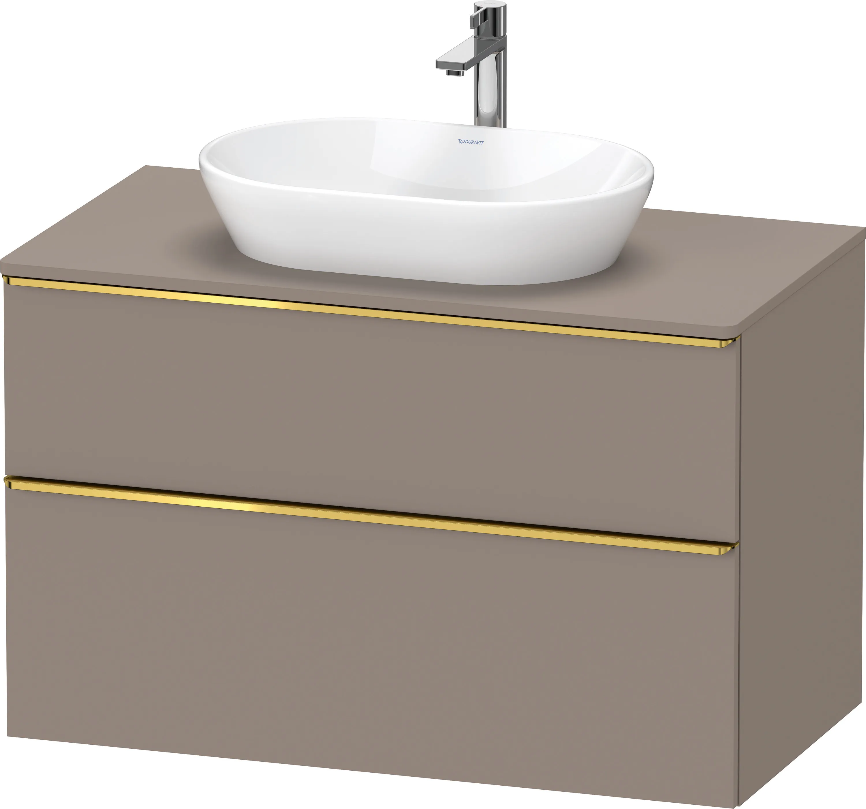 Duravit Waschtischunterschrank wandhängend „D-Neo“ 100 × 66,4 × 55 cm Basalt Matt