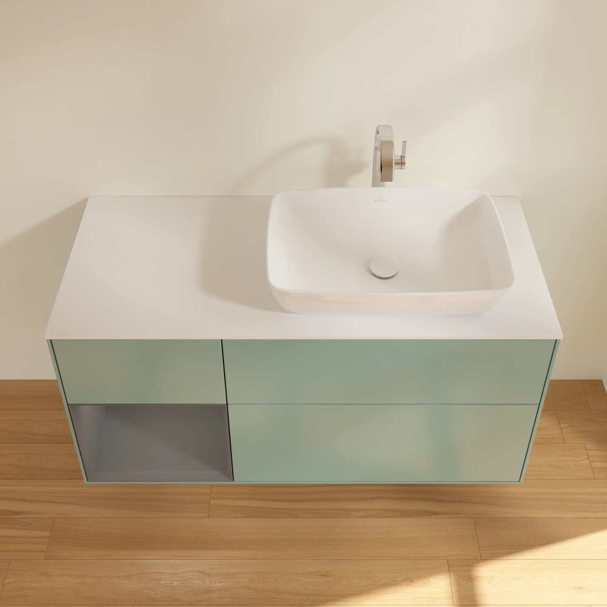 Villeroy & Boch Finion Waschbeckenunterschrank F80 1200x603x501mm Olive Matt