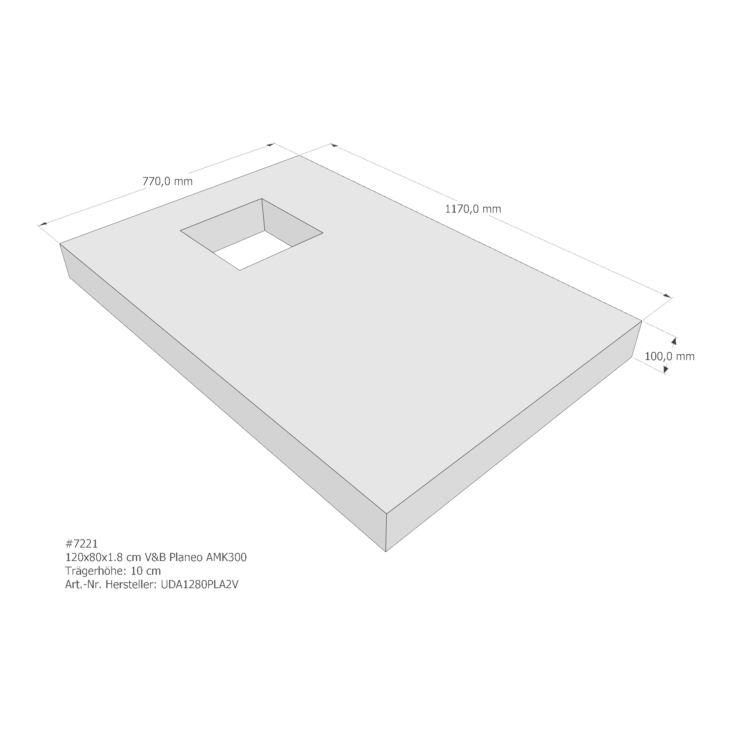 Duschwannenträger für Villeroy & Boch Planeo 120 × 80 × 1,8 cm Duschwannenträger für Villeroy & Boch Planeo 120 × 80 × 1,8 cm