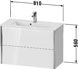 Duravit Waschtischunterschrank wandhängend „XViu“ 81 × 56 × 39 cm in Mediterrane Eiche