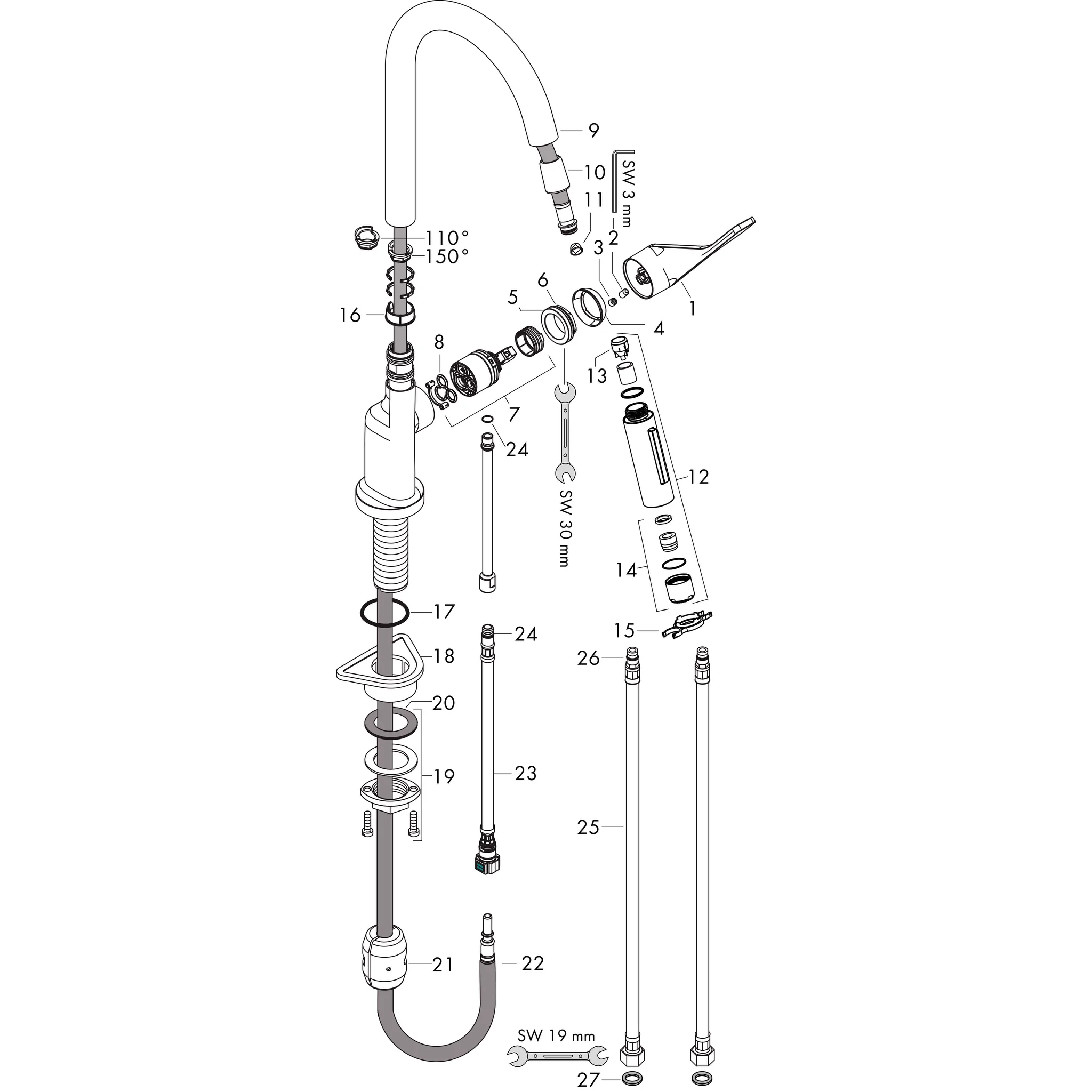 Hansgrohe AXOR ShowerSphere Kopfbrause 370/220 mm, Chrom, Deckenmontage, 1-Jet Rain Strahl, FlexPower & QuickClean+ Technologie Hansgrohe AXOR ShowerSphere Kopfbrause 370/220 mm, Chrom, Deckenmontage, 1-Jet Rain Strahl, FlexPower & QuickClean+ Technologie
