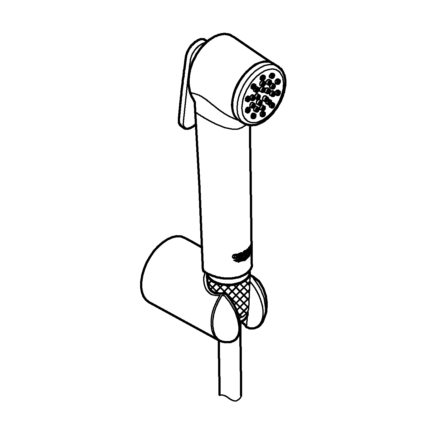 Wandhalterset Tempesta-F Trigger Spray 30 26353, 1 Strahlart, Handbrause mit Betätigungstaste, Handbrausehalter, Brauseschlauch 1.500 mm, chrom