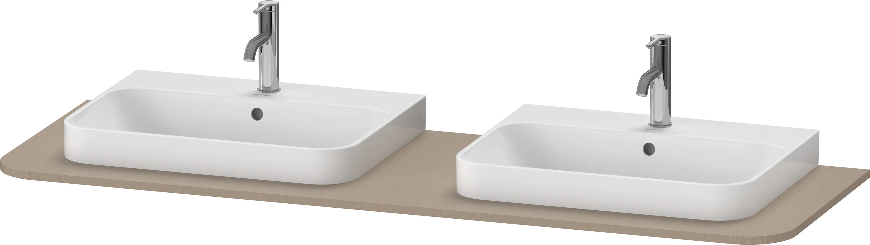 Duravit Konsole „Happy D.2 Plus“, links und rechts in Leinen Duravit Konsole „Happy D.2 Plus“, links und rechts in Leinen