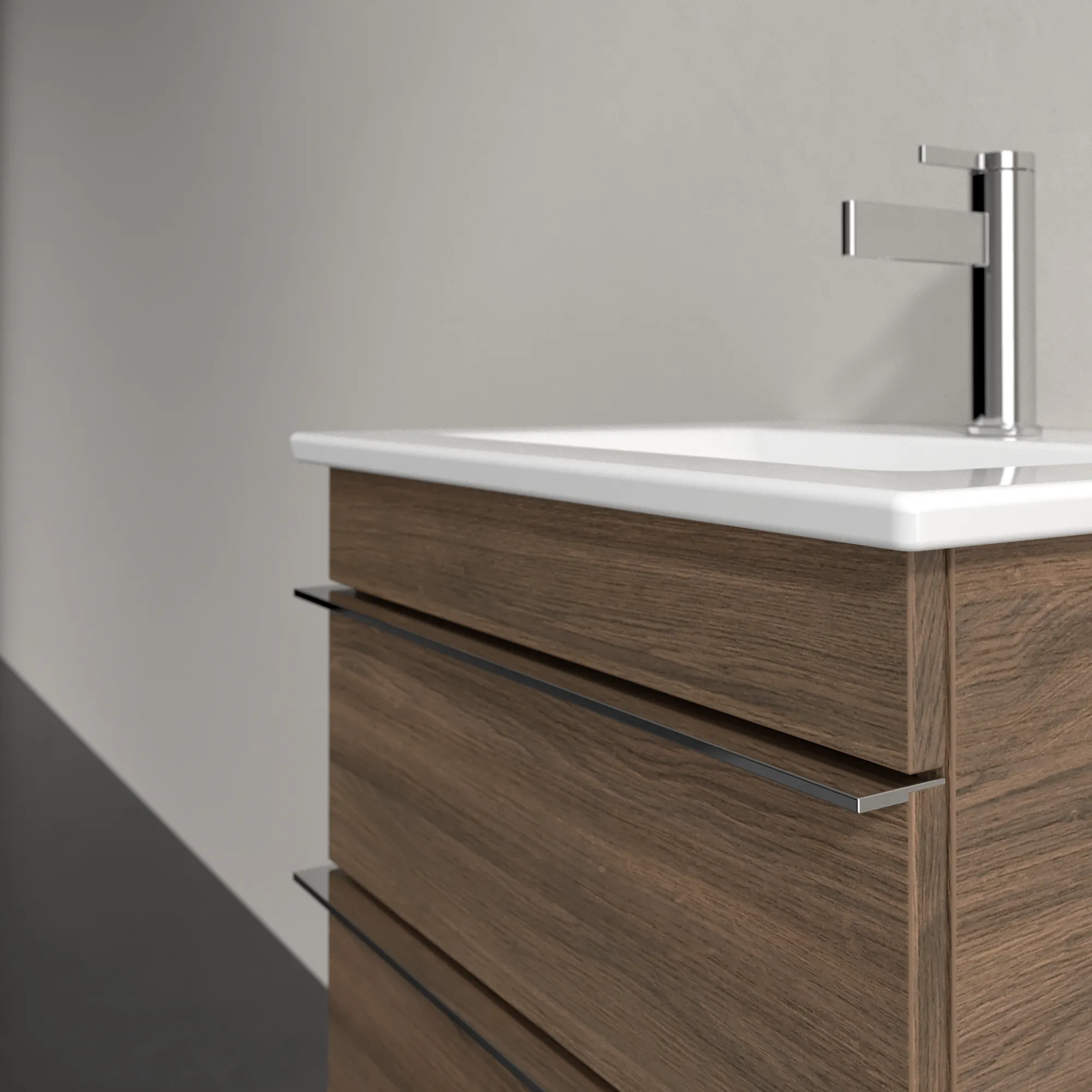 Villeroy & Boch Waschbeckenunterschrank Venticello, Arizona Oak, 466x590x425 mm, Eckig, SoftClosing, 1 Waschbecken Villeroy & Boch Waschbeckenunterschrank Venticello, Arizona Oak, 466x590x425 mm, Eckig, SoftClosing, 1 Waschbecken