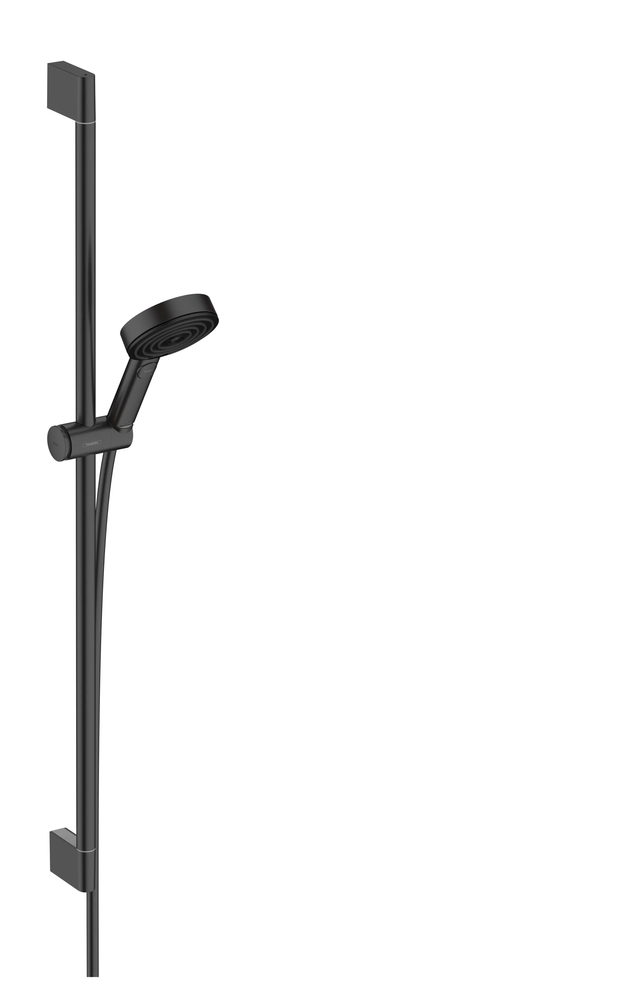 Hansgrohe Pulsify Select S Brauseset 105 mm, 3 Strahlarten, Mattschwarz, 90 cm Brausestange