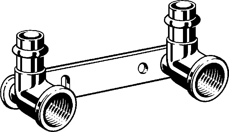 „Sanpress“ Wandscheibe auf Montageschiene 15 mm × 1/2″ × 100 mm „Sanpress“ Wandscheibe auf Montageschiene 15 mm × 1/2″ × 100 mm
