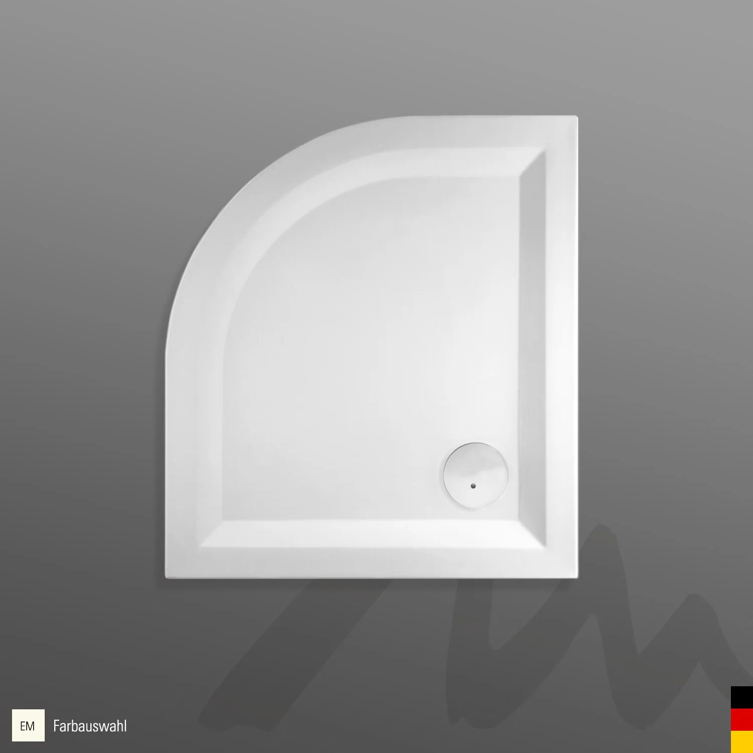 Mauersberger Acryl-Duschwanne albis 90/80 SF links, 900x800x50, Farbgruppe: 3