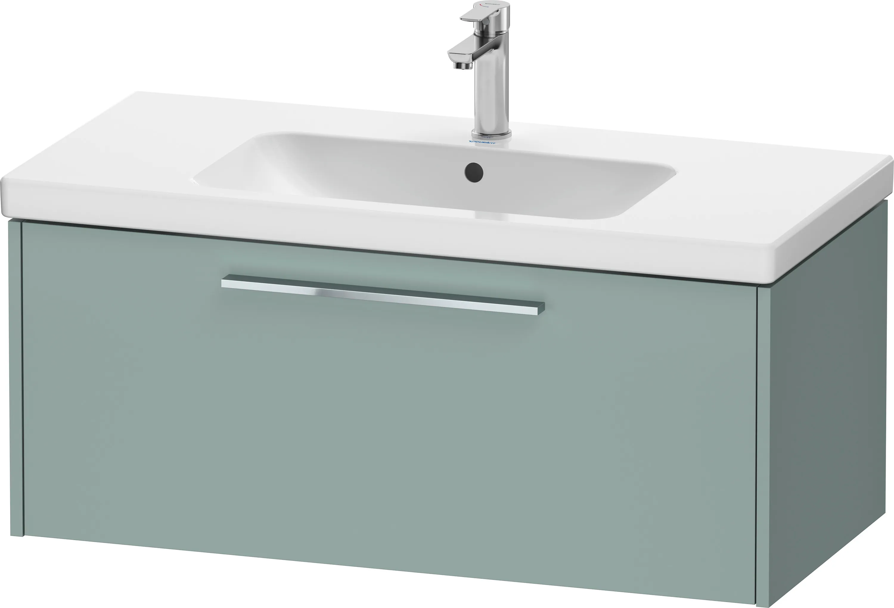 Duravit Waschtischunterschrank Wandhängend „D-Code“ 98,4 × 40 × 46 cm in Fjordgrün Matt