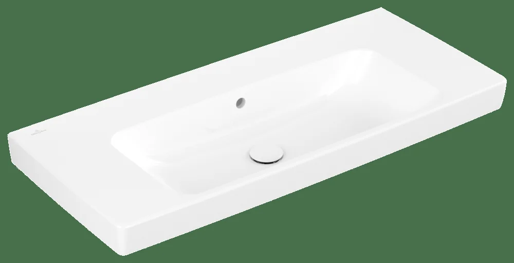 Villeroy & Boch Architectura Waschbecken 4A87A6, 1000x445mm, Rechteck, Becken mittig, Überlauf, Weiß Alpin CeramicPlus Villeroy & Boch Architectura Waschbecken 4A87A6, 1000x445mm, Rechteck, Becken mittig, Überlauf, Weiß Alpin CeramicPlus
