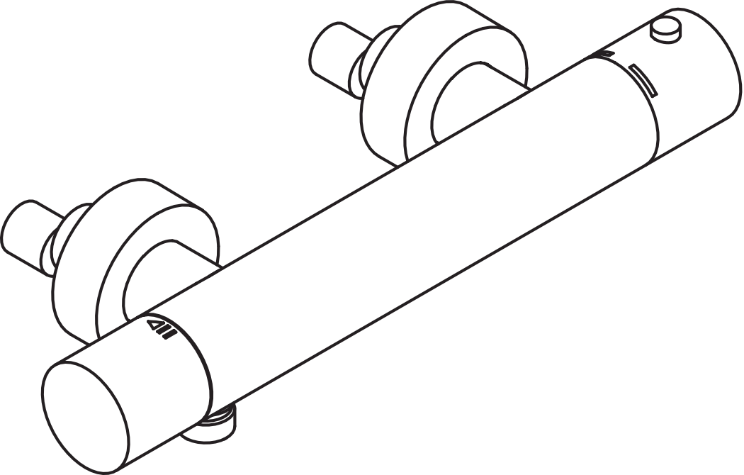 Zweihand-Duscharmatur „System-Armaturen“ 10,6 cm