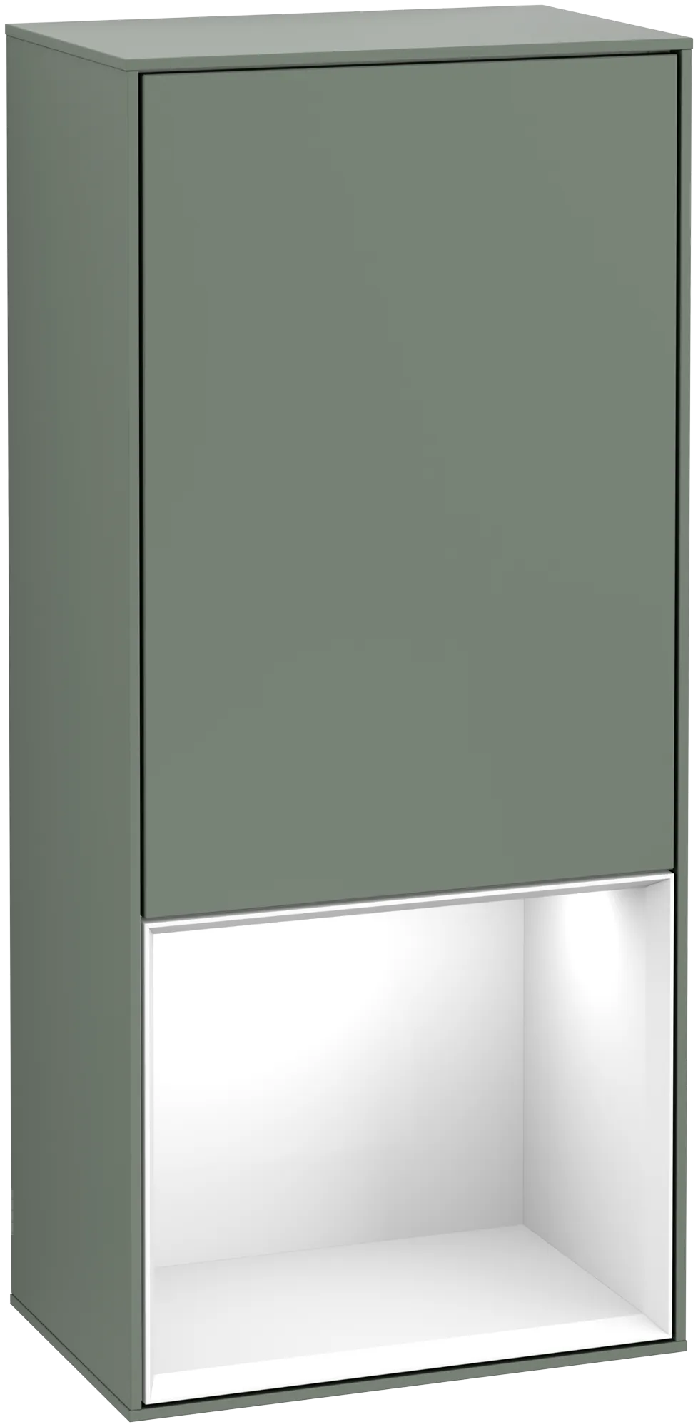 Villeroy & Boch Seitenschrank „Finion“ 41,8 × 93,6 cm 1 Tür, Anschlag rechts, mit Wand- und Regalelementbeleuchtung Anschlag rechts