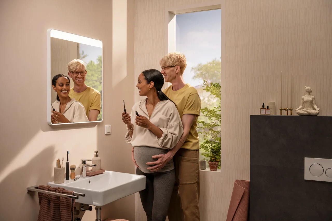 Hansgrohe Waschtisch Xanuia Q, weiß, 600x480 mm, wandhängend mit Hahnloch und Überlauf