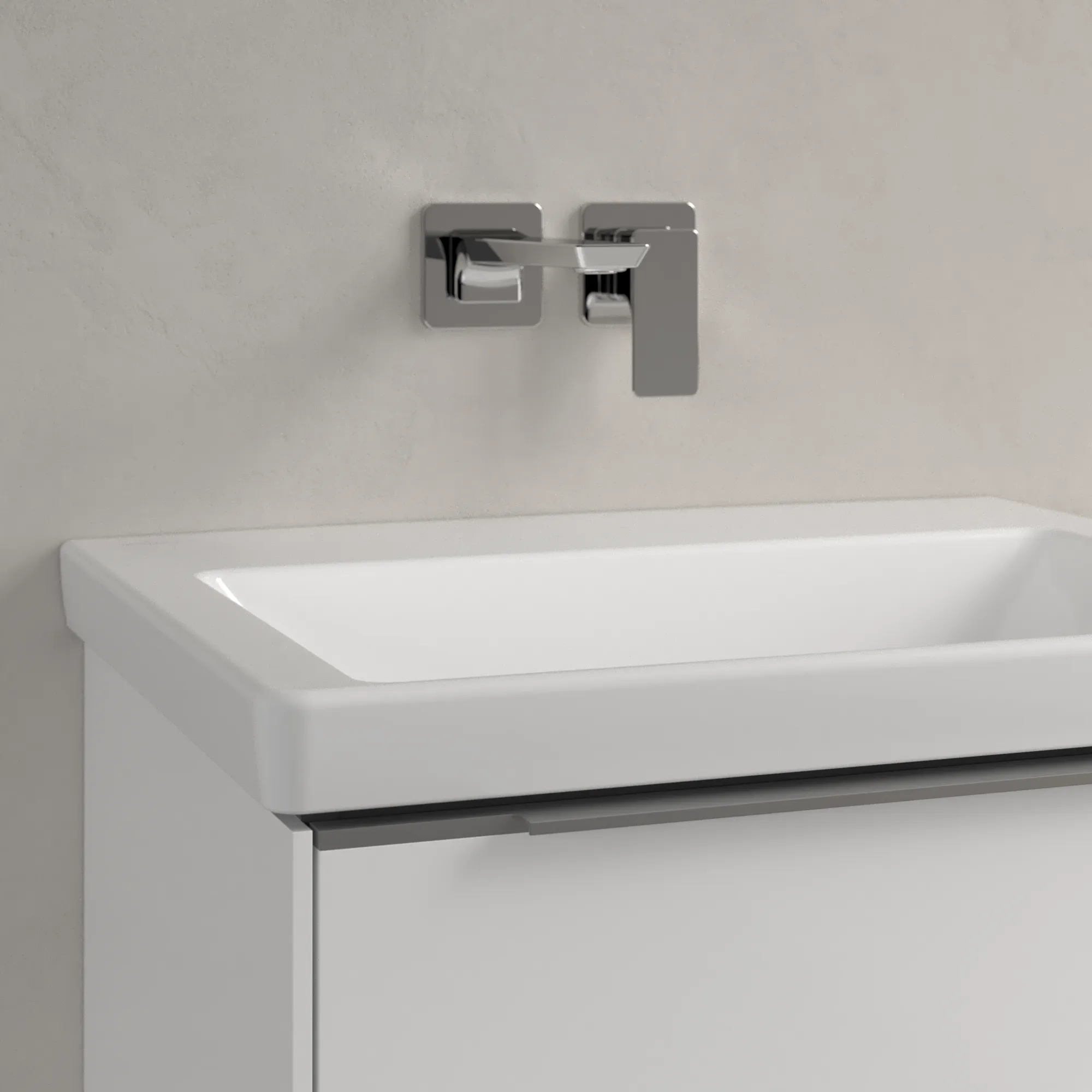 Villeroy & Boch Wandwaschtisch aus TitanCeram „Subway 3.0“ 600 × 470 × 165 mm, ohne Hahnlochbohrung in Weiß Alpin Villeroy & Boch Wandwaschtisch aus TitanCeram „Subway 3.0“ 600 × 470 × 165 mm, ohne Hahnlochbohrung in Weiß Alpin