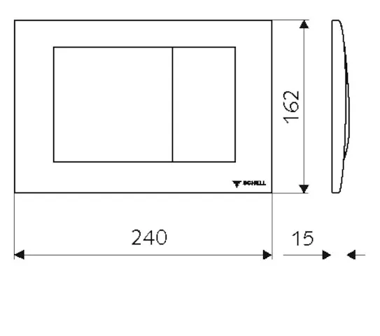 WC-Betätigungsplatte MONTUS FIELD, Frontplatte chrom WC-Betätigungsplatte MONTUS FIELD, Frontplatte chrom