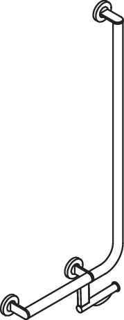 HEWI Haltegriff „System 900“ in Schwarz tiefmatt, Befestigung verdeckt HEWI Haltegriff „System 900“ in Schwarz tiefmatt, Befestigung verdeckt