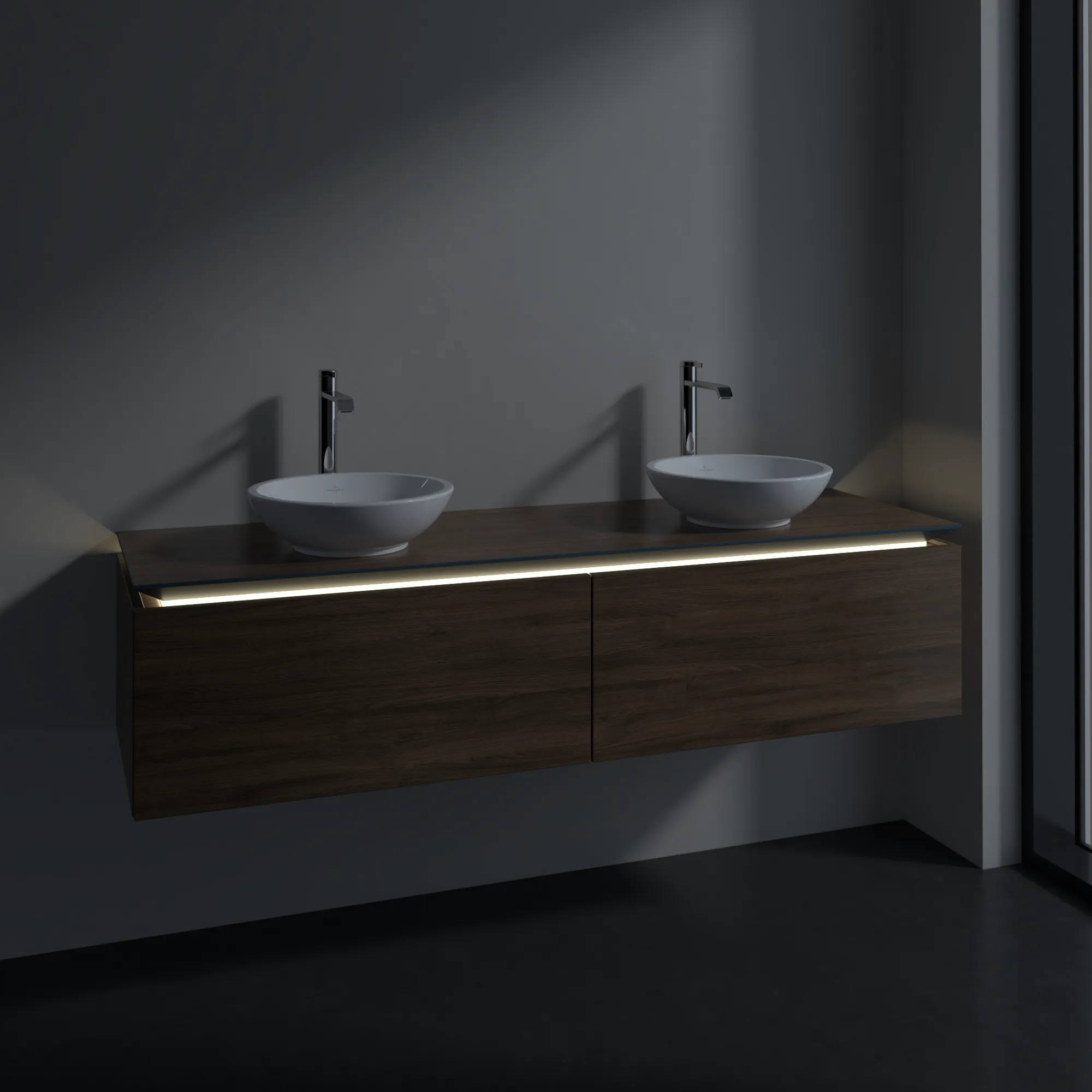 Villeroy & Boch Waschtischunterschrank „Legato“ für Schrankwaschtisch 1600 × 380 × 500 mm Arizona Oak, für links und rechts