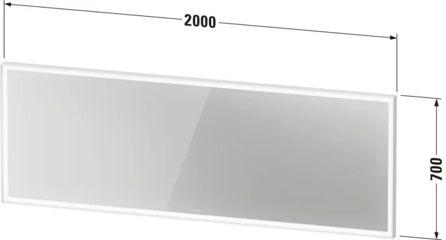 Duravit Spiegel „L-Cube“ 200 × 70 cm Duravit Spiegel „L-Cube“ 200 × 70 cm