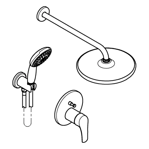 Grohe Eurosmart Professional Duschsystem Unterputz mit Tempesta 250 Grohe Eurosmart Professional Duschsystem Unterputz mit Tempesta 250