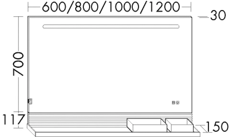burgbad Fiumo Leuchtspiegel, 150x600x817 mm, Alu-Optik, LED-Beleuchtung 5700 K, Spiegelheizung 38 W, USB-Ports, IP44 burgbad Fiumo Leuchtspiegel, 150x600x817 mm, Alu-Optik, LED-Beleuchtung 5700 K, Spiegelheizung 38 W, USB-Ports, IP44