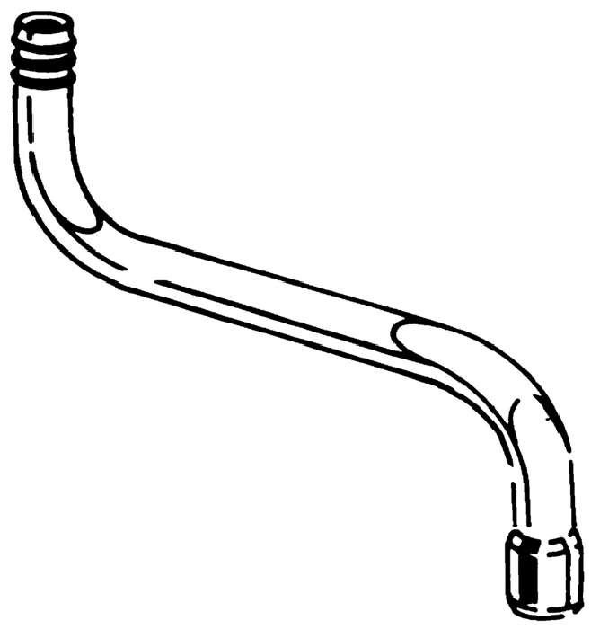 Rohrauslauf 13051, für Küchen-Wandbatterien, schwenkbar, Auslauf mit Mousseur, Verschraubung M 22 × 1, Ausladung 200 m, chrom