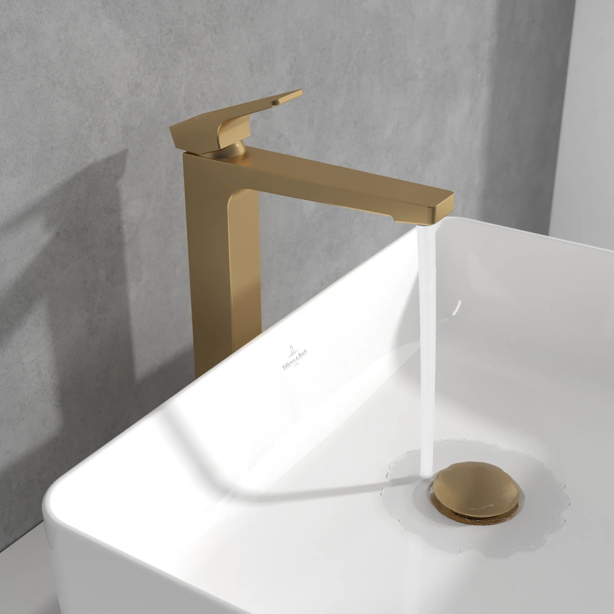 Einhand-Waschtischarmatur „Architectura Square“ 21,1 cm Ausladung 176 mm