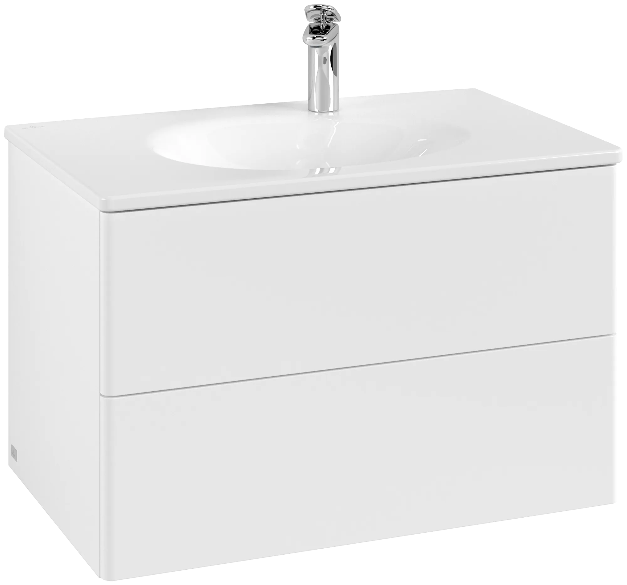 Villeroy & Boch Waschbeckenunterschrank Antao K04, 788x504x496mm, White Matt Lacquer, 2 Auszüge mit SoftClosing und Push-to-open, Wandmontage