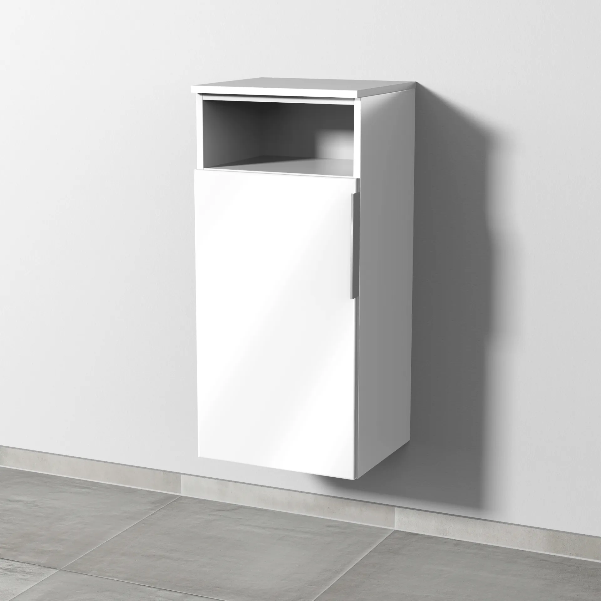 Sanipa Mittelschrank „3way“ 400 × 850 × 345 mm Anschlag links, in Weiß (glanz), Anschlag links